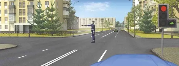 Иллюстрация к вопросу: Вам разрешается движение: