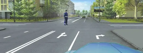 Иллюстрация к вопросу: Вам можно продолжить движение: