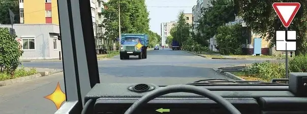 Иллюстрация к вопросу: Можете ли Вы в данной ситуации приступить к повороту налево?