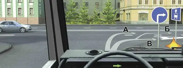 Иллюстрация к вопросу: Вам разрешается продолжить движение: