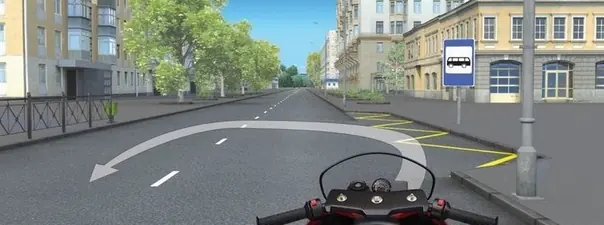 Иллюстрация к вопросу: Разрешен ли Вам разворот в этом месте?