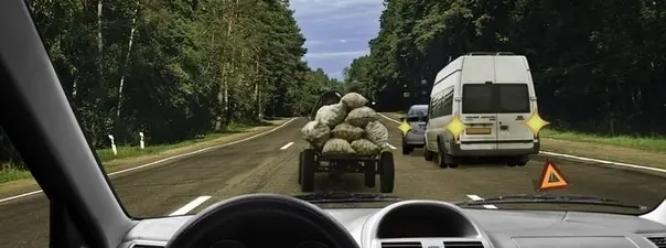 Иллюстрация к вопросу: Можно ли Вам выехать на крайнюю левую полосу в данной ситуации?