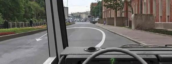 Иллюстрация к вопросу: Какие указатели поворота Вы обязаны включить при выполнении разворота по такой траектории?