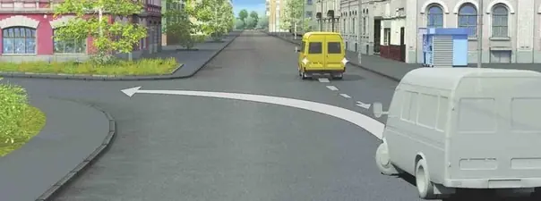 Иллюстрация к вопросу: Водитель случайно проехал перекресток. Разрешено ли ему в этой ситуации использовать задний ход…