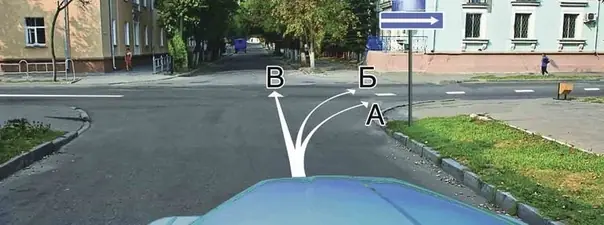 Иллюстрация к вопросу: Вам можно продолжить движение: