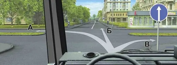 Иллюстрация к вопросу: Вам можно продолжить движение на перекрестке: