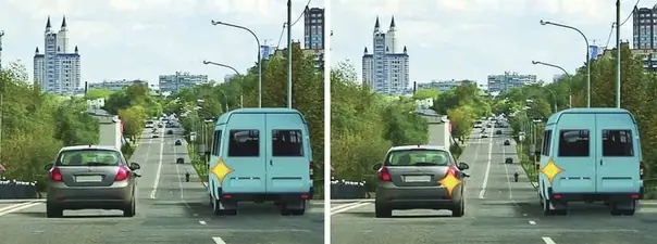 Иллюстрация к вопросу: Ситуация, в которой водитель транспортного средства, движущегося по правой полосе, обязан уступить…