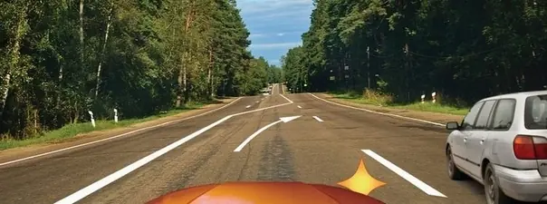 Иллюстрация к вопросу: При перестроении на правую полосу в данной ситуации Вы:
