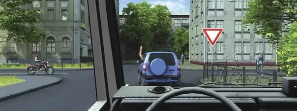 Иллюстрация к вопросу: Поднятая вверх рука водителя легкового автомобиля является сигналом, информирующим Вас о его…