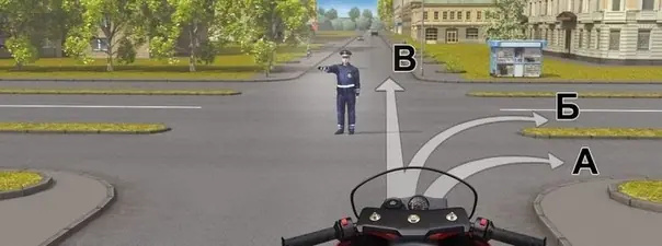 Иллюстрация к вопросу: Вам разрешено движение: