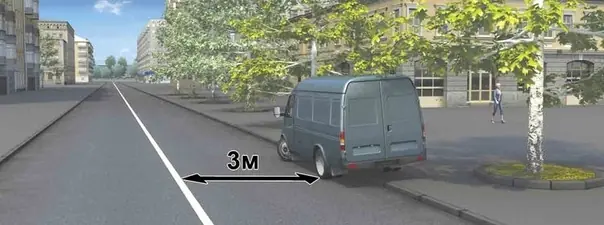 Иллюстрация к вопросу: Нарушил ли водитель грузового автомобиля правила стоянки?