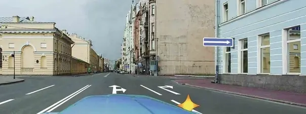 Иллюстрация к вопросу: Как Вам следует поступить при повороте направо?