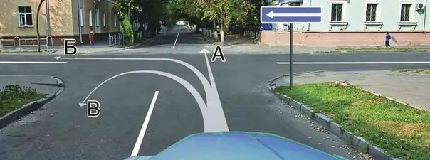 Иллюстрация к вопросу: Вам разрешается движение: