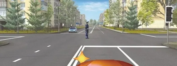 Иллюстрация к вопросу: Как Вам следует поступить при повороте налево?