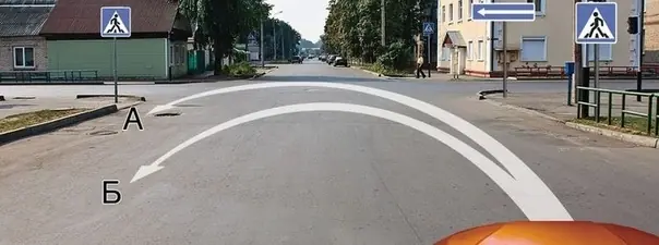 Иллюстрация к вопросу: Разрешается ли Вам выполнить разворот?