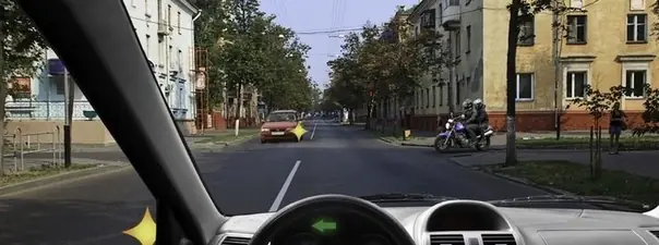 Иллюстрация к вопросу: Вы намерены повернуть налево. Ваши действия?