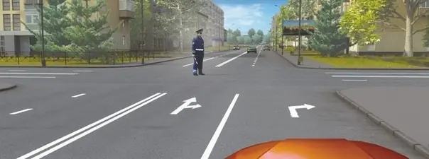 Иллюстрация к вопросу: Вам можно продолжить движение: